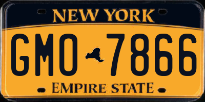 NY license plate GMO7866