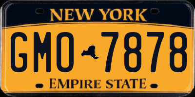 NY license plate GMO7878