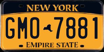 NY license plate GMO7881