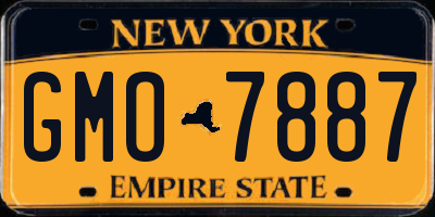 NY license plate GMO7887