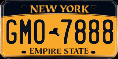 NY license plate GMO7888