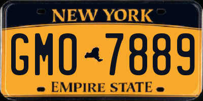 NY license plate GMO7889