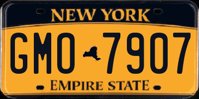 NY license plate GMO7907