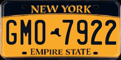 NY license plate GMO7922