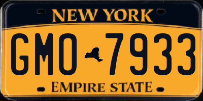 NY license plate GMO7933