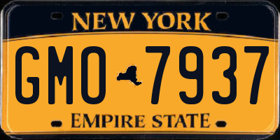 NY license plate GMO7937