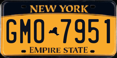 NY license plate GMO7951