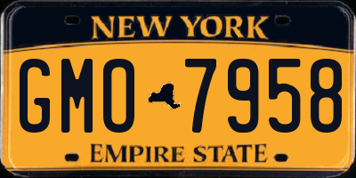 NY license plate GMO7958