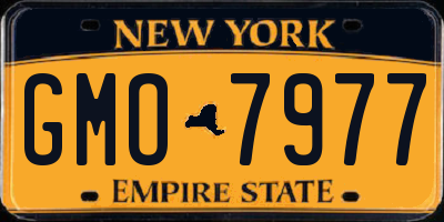 NY license plate GMO7977