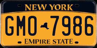 NY license plate GMO7986