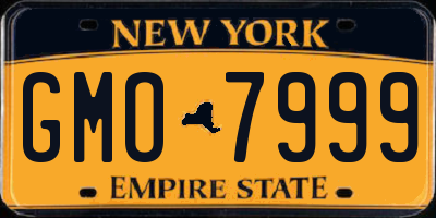 NY license plate GMO7999