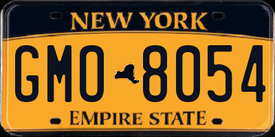 NY license plate GMO8054