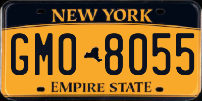 NY license plate GMO8055