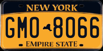 NY license plate GMO8066