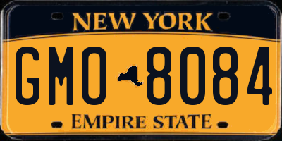 NY license plate GMO8084