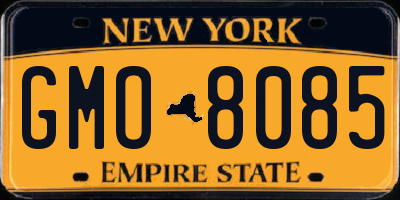 NY license plate GMO8085