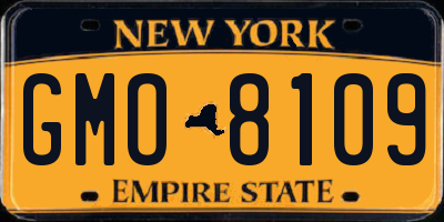 NY license plate GMO8109