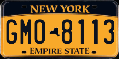 NY license plate GMO8113