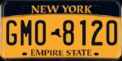 NY license plate GMO8120