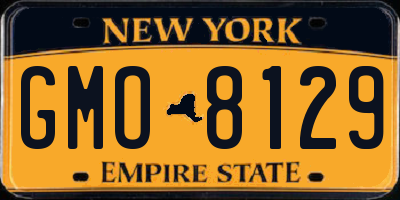 NY license plate GMO8129