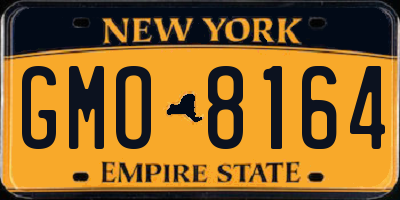 NY license plate GMO8164