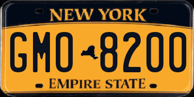 NY license plate GMO8200