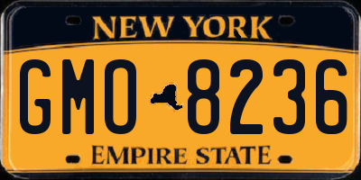 NY license plate GMO8236