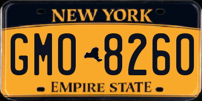 NY license plate GMO8260
