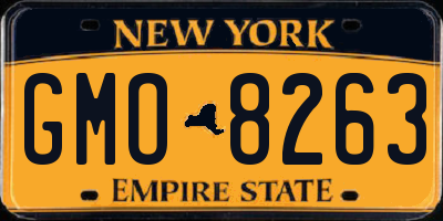 NY license plate GMO8263