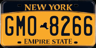 NY license plate GMO8266