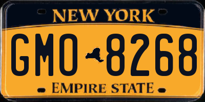 NY license plate GMO8268