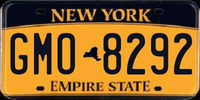 NY license plate GMO8292