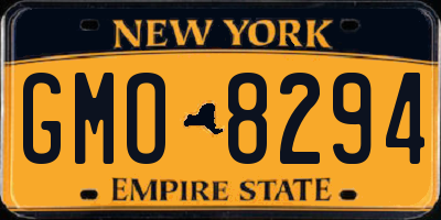 NY license plate GMO8294