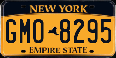 NY license plate GMO8295