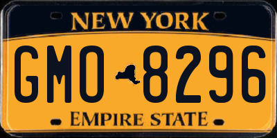 NY license plate GMO8296
