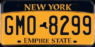 NY license plate GMO8299