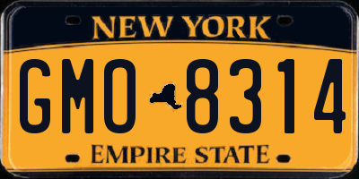 NY license plate GMO8314