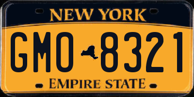 NY license plate GMO8321