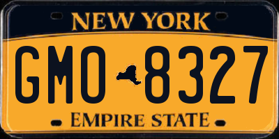 NY license plate GMO8327