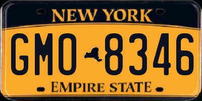 NY license plate GMO8346