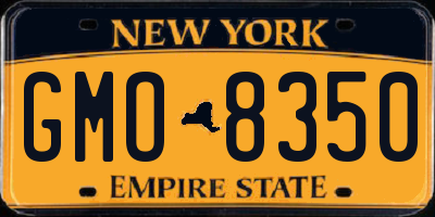 NY license plate GMO8350
