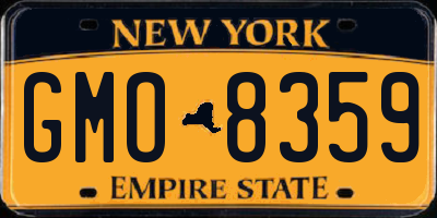 NY license plate GMO8359