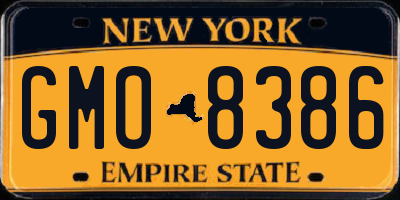 NY license plate GMO8386