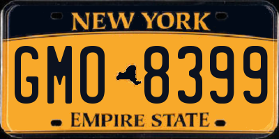 NY license plate GMO8399