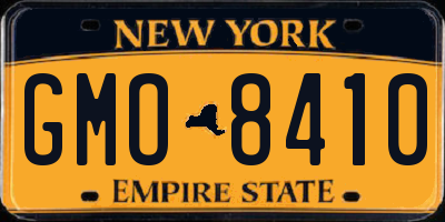 NY license plate GMO8410