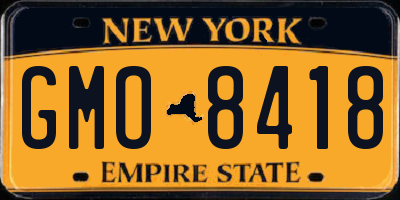 NY license plate GMO8418