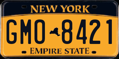 NY license plate GMO8421