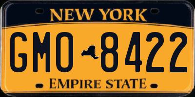 NY license plate GMO8422