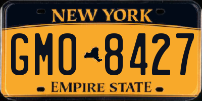NY license plate GMO8427