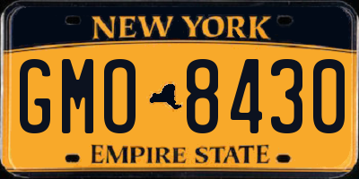 NY license plate GMO8430